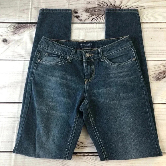 Rocawear Classic Embellished Pockets Blue Jeans 5 - Picture 3 of 9